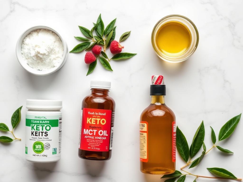 Natural BHB, raspberry ketones, MCT oil and apple cider vinegar ingredients in BodyCode KETO